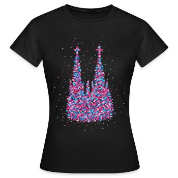 Cathédrale de Cologne Carnaval de Cologne Défilé du Carnaval de Cologne - T-shirt Femme - noir - Devant - AI Model Female 172 dark (172cm)