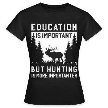 Chasseurs Chasse Chasse Chasse Chasse Chasse - T-shirt Femme - noir - Devant - AI Model Female 172 dark (172cm)