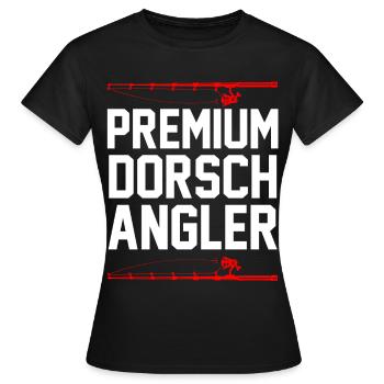 Angeln Dorsch Angler - Frauen T-Shirt - Schwarz - Vorne - AI Model Female 172 dark (172cm)