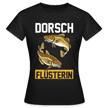 Angeln Anglerin Dorsch Fischer - Frauen T-Shirt - Schwarz - Vorne - AI Model Female 172 dark (172cm)