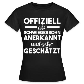 Schwiegersohn - Frauen T-Shirt - Schwarz - Vorne - AI Model Female 172 dark (172cm)