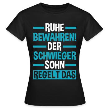 Schwiegersohn - Frauen T-Shirt - Schwarz - Vorne - AI Model Female 172 dark (172cm)