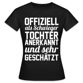 Schwiegertochter - Frauen T-Shirt - Schwarz - Vorne - AI Model Female 172 dark (172cm)