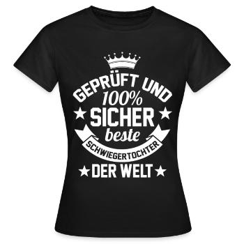 Schwiegertochter - Frauen T-Shirt - Schwarz - Vorne - AI Model Female 172 dark (172cm)