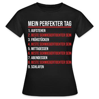 Schwiegertochter - Frauen T-Shirt - Schwarz - Vorne - AI Model Female 172 dark (172cm)