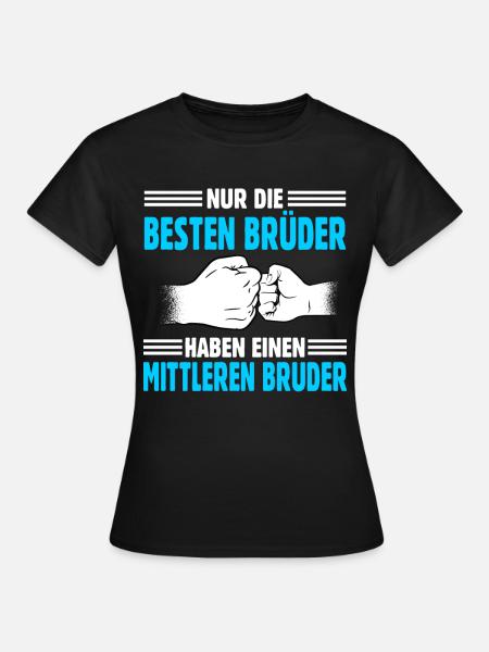 Brüder Mittlerer Bruder - Frauen T-Shirt - Schwarz