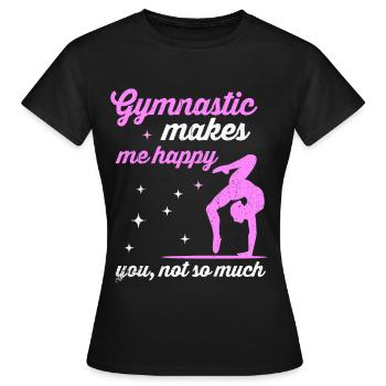 Gymnastik - Frauen T-Shirt - Schwarz - Vorne - AI Model Female 172 dark (172cm)