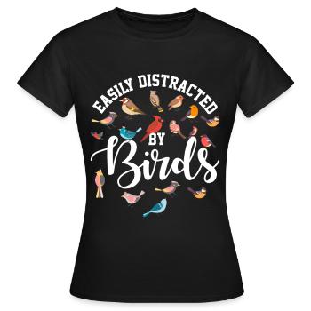 Vogel Ornithologie Vogelbeobachter Geschenk - Frauen T-Shirt - Schwarz - Vorne - AI Model Female 172 dark (172cm)