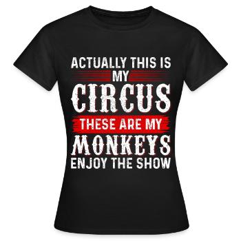 Cirque - T-shirt Femme - noir - Devant - AI Model Female 172 dark (172cm)