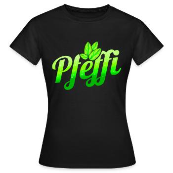 Liqueur de menthe poivrée L - T-shirt Femme - noir - Devant - AI Model Female 172 dark (172cm)