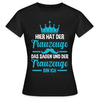 Trauzeuge - Frauen T-Shirt - Schwarz - Vorne - AI Model Female 172 dark (172cm)