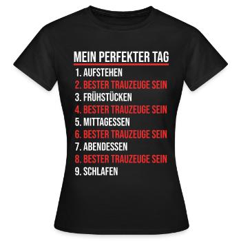 Trauzeuge - Frauen T-Shirt - Schwarz - Vorne - AI Model Female 172 dark (172cm)
