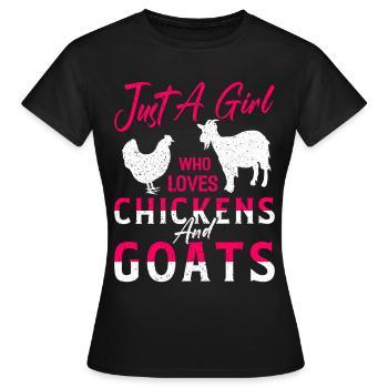 Huhn - Frauen T-Shirt - Schwarz - Vorne - AI Model Female 172 dark (172cm)