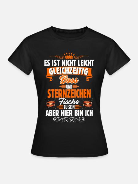 Sternzeichen Fische - Frauen T-Shirt - Schwarz