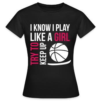 Basketball Basketball Basketball Team - Women's T-Shirt - black - Front - AI Model Female 172 dark (172cm)