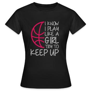 Basketball Basketball Basketball Team - Women's T-Shirt - black - Front - AI Model Female 172 dark (172cm)