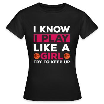 Basketball Basketball Basketball Team - Women's T-Shirt - black - Front - AI Model Female 172 dark (172cm)