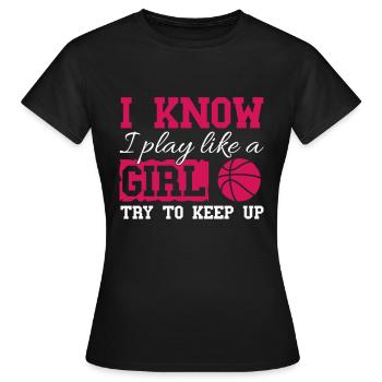Basketball Basketball Basketball Team - Women's T-Shirt - black - Front - AI Model Female 172 dark (172cm)