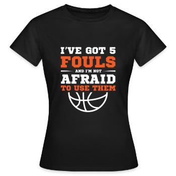 Basketball Basketball Basketball Team - Women's T-Shirt - black - Front - AI Model Female 172 dark (172cm)