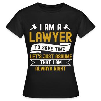 Anwalt - Frauen T-Shirt - Schwarz - Vorne - AI Model Female 172 dark (172cm)