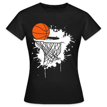 Basketball Gift Sports Basket Rebound B-Ball - Women's T-Shirt - black - Front - AI Model Female 172 dark (172cm)