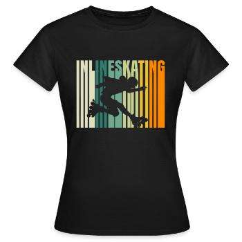 Inline Skater Inline Skating Inliner Rollerblades - Women's T-Shirt - black - Front - AI Model Female 172 dark (172cm)