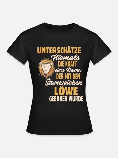 Sternzeichen Löwe - Frauen T-Shirt - Schwarz