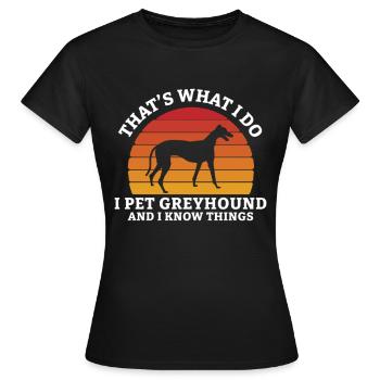 Greyhound Greyhound Gift - Women's T-Shirt - black - Front - AI Model Female 172 dark (172cm)