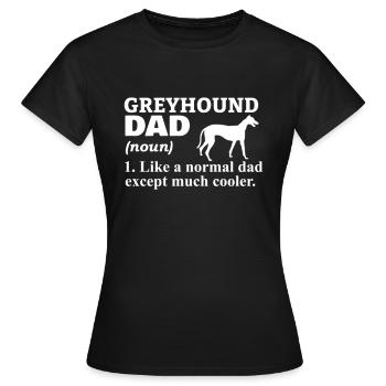 Greyhound Greyhound Gift - Women's T-Shirt - black - Front - AI Model Female 172 dark (172cm)