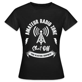 Funk Amateur Funker Funken Radio Hobby Geschenk - Frauen T-Shirt - Schwarz - Vorne - AI Model Female 172 dark (172cm)