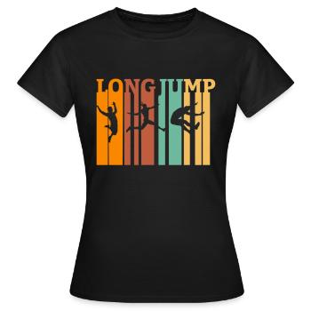 Saut en longueur Saut en longueur Athlétisme Athlètes - T-shirt Femme - noir - Devant - AI Model Female 172 dark (172cm)
