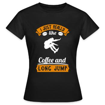 Saut en longueur Saut en longueur Athlétisme Athlètes - T-shirt Femme - noir - Devant - AI Model Female 172 dark (172cm)