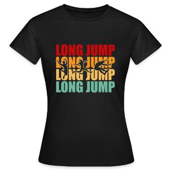 Saut en longueur Saut en longueur Athlétisme Athlètes - T-shirt Femme - noir - Devant - AI Model Female 172 dark (172cm)