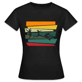 Saut en longueur Saut en longueur Athlétisme Athlètes - T-shirt Femme - noir - Devant - AI Model Female 172 dark (172cm)