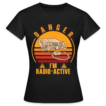 Funk Amateur Funker Funken Radio Hobby Geschenk - Frauen T-Shirt - Schwarz - Vorne - AI Model Female 172 dark (172cm)