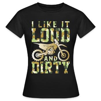 Dirt Bike - T-shirt Femme - noir - Devant - AI Model Female 172 dark (172cm)