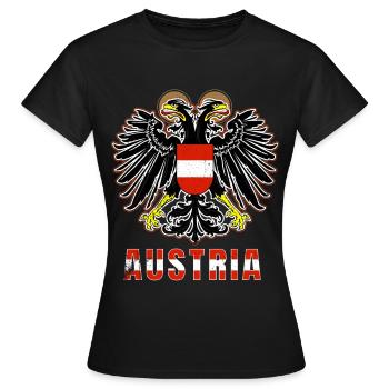 Autriche - T-shirt Femme - noir - Devant - AI Model Female 172 dark (172cm)
