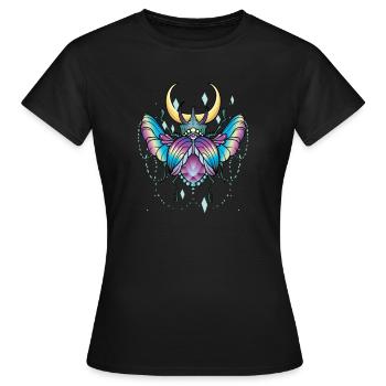 Egyptian Scarab I Dung Beetle Lucky Charm - Women's T-Shirt - black - Front - AI Model Female 172 dark (172cm)