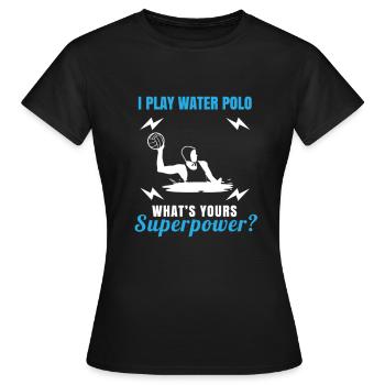 Water Polo Joueur de Water Polo Cadeau de Water Polo - T-shirt Femme - noir - Devant - AI Model Female 172 dark (172cm)