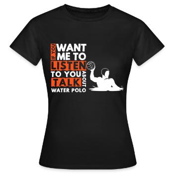 Water Polo Joueur de Water Polo Cadeau de Water Polo - T-shirt Femme - noir - Devant - AI Model Female 172 dark (172cm)
