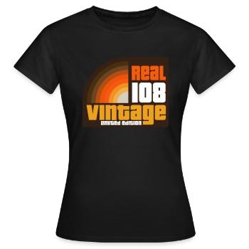 108 Real Vintage Édition Limitée - T-shirt Femme - noir - Devant - AI Model Female 172 dark (172cm)