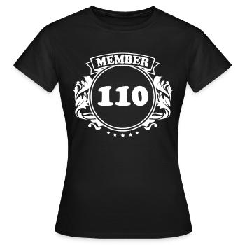 cent dix 110 - 40150 jours, cent dix, - T-shirt Femme - noir - Devant - AI Model Female 172 dark (172cm)