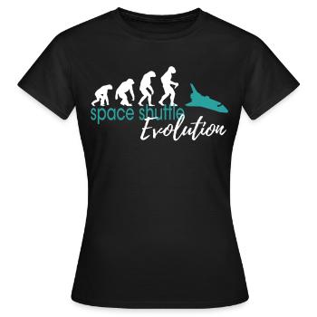 Space Shuttle Evolution - Frauen T-Shirt - Schwarz - Vorne - AI Model Female 172 dark (172cm)