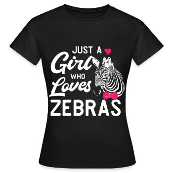 Zebra Africa Horse Hipster Gift Animal Stripe - T-shirt Femme - noir - Devant - AI Model Female 172 dark (172cm)