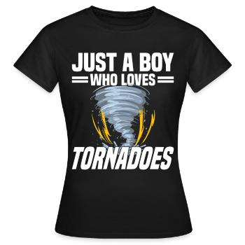 Tornado Hunter Tornado Tornado Chaser Ouragan - T-shirt Femme - noir - Devant - AI Model Female 172 dark (172cm)