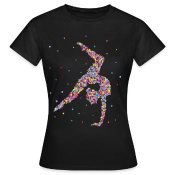 Turnen Turnerin Bodenturnen Geräteturnen - Frauen T-Shirt - Schwarz - Vorne - AI Model Female 172 dark (172cm)