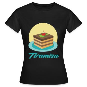 Tiramisu Dessert - T-shirt Femme - noir - Devant - AI Model Female 172 dark (172cm)