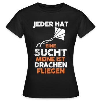 Drachenfliegen - Frauen T-Shirt - Schwarz - Vorne - AI Model Female 172 dark (172cm)
