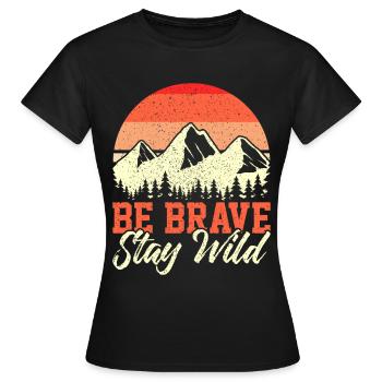 Outdoor - Frauen T-Shirt - Schwarz - Vorne - AI Model Female 172 dark (172cm)