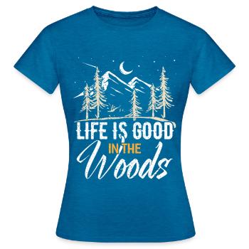 Outdoor - Women's T-Shirt - antique blue sapphire heather - Front - AI Model Female 172 dark (172cm)